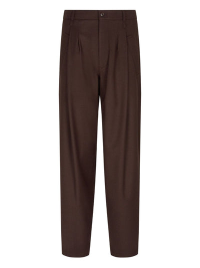 Pleated-Front Wool Trousers