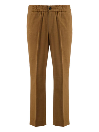 Elasticated-Waist Wool Trousers