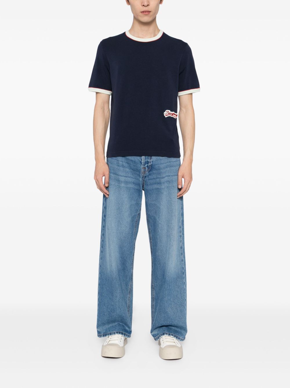 logo-embroidered T-shirt