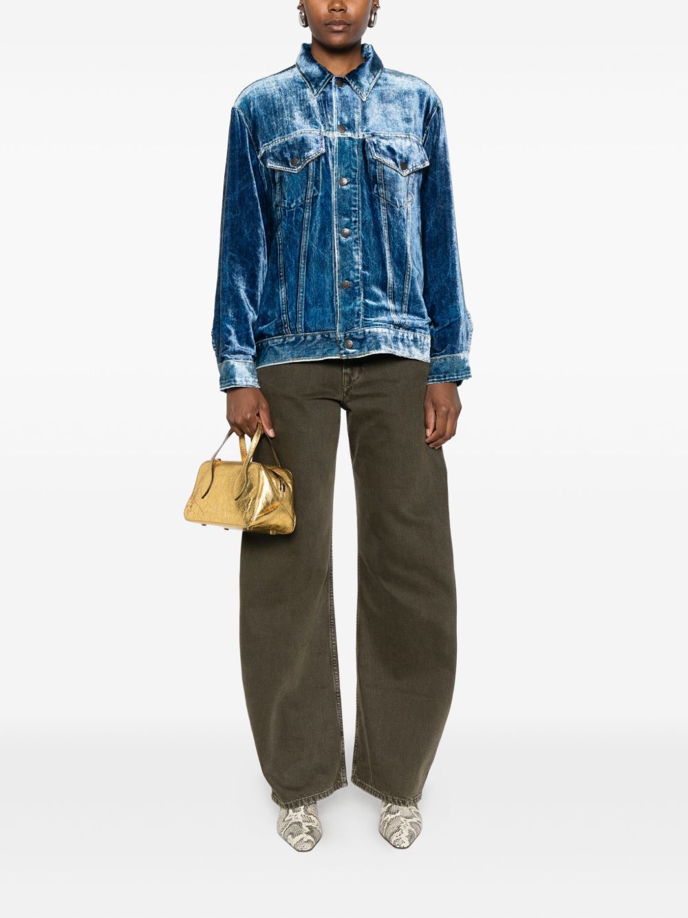 buttoned denim jacket