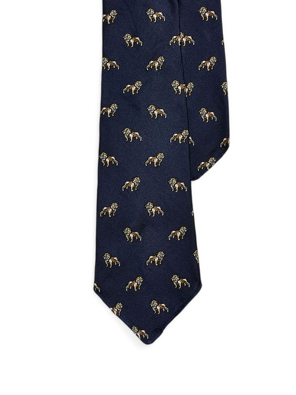 lion-print silk tie