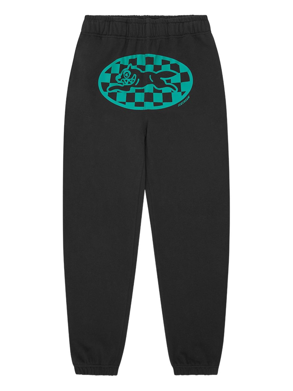 check-pattern track pants