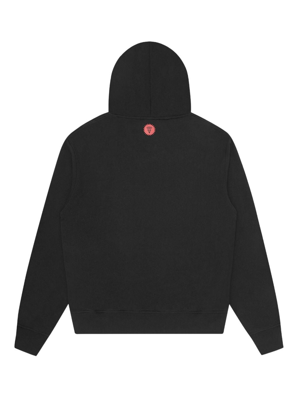 check-pattern wolf graphic hoodie