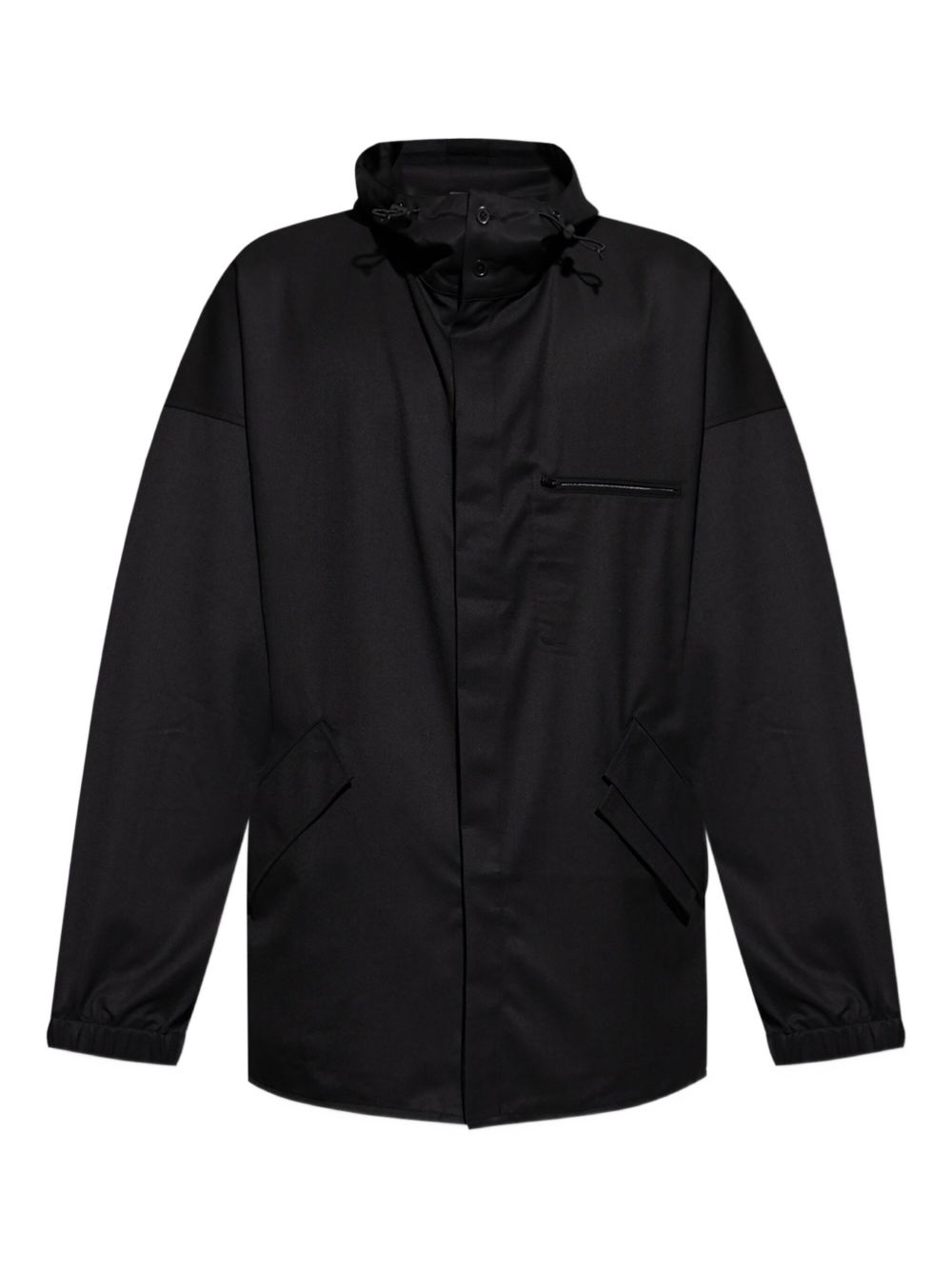 stripe-print hooded jacket