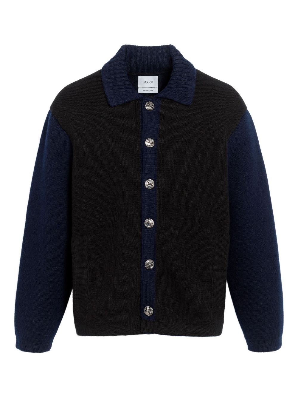 colour-block button cardigan