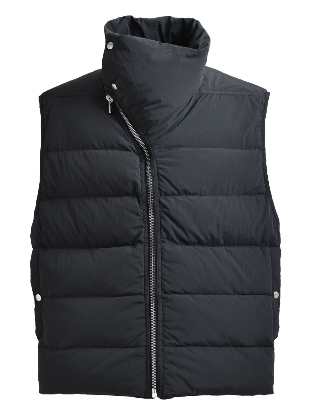 quilted asymmetrical vest