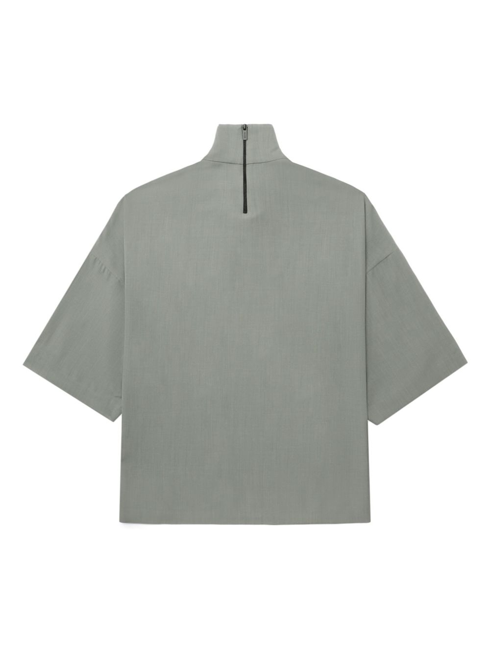 high-neck short-sleeve T-shirt