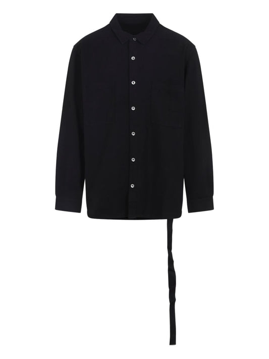 pocket trailing-tail shirt