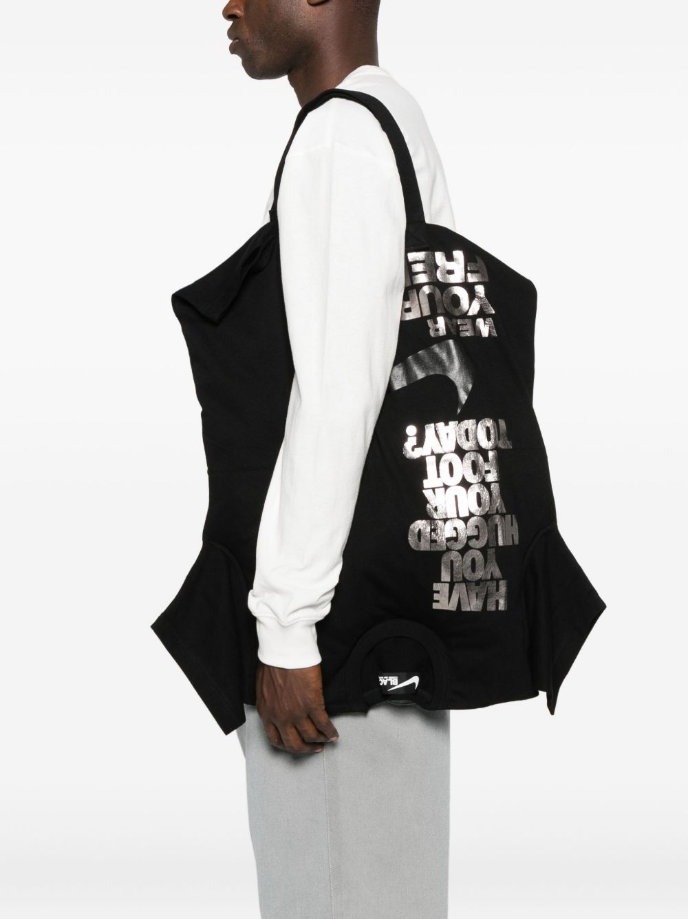 x Nike slogan-print tote bag