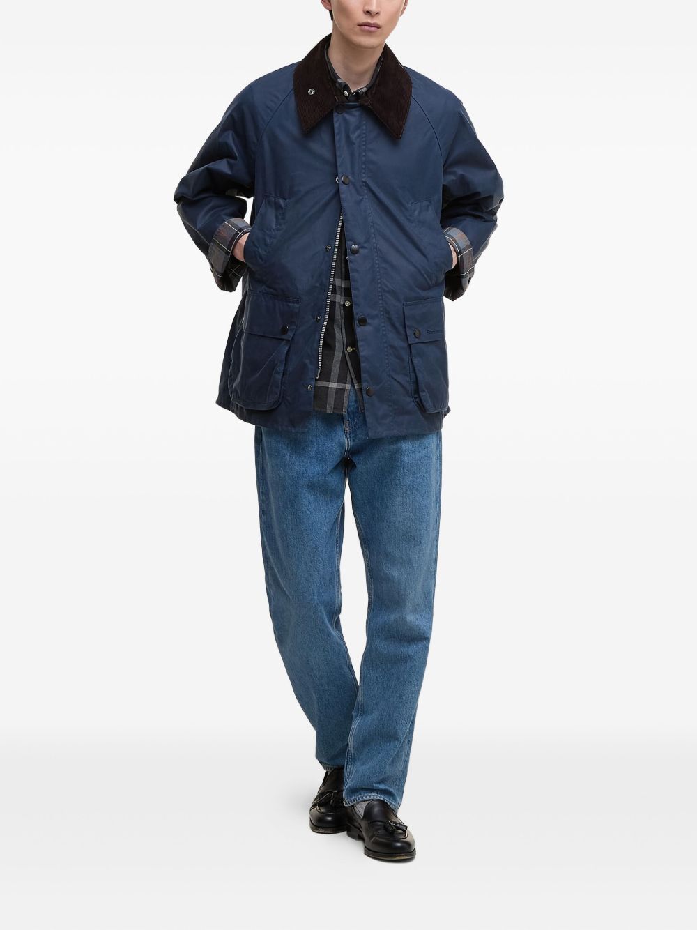 Bedale corduroy-collar jacket