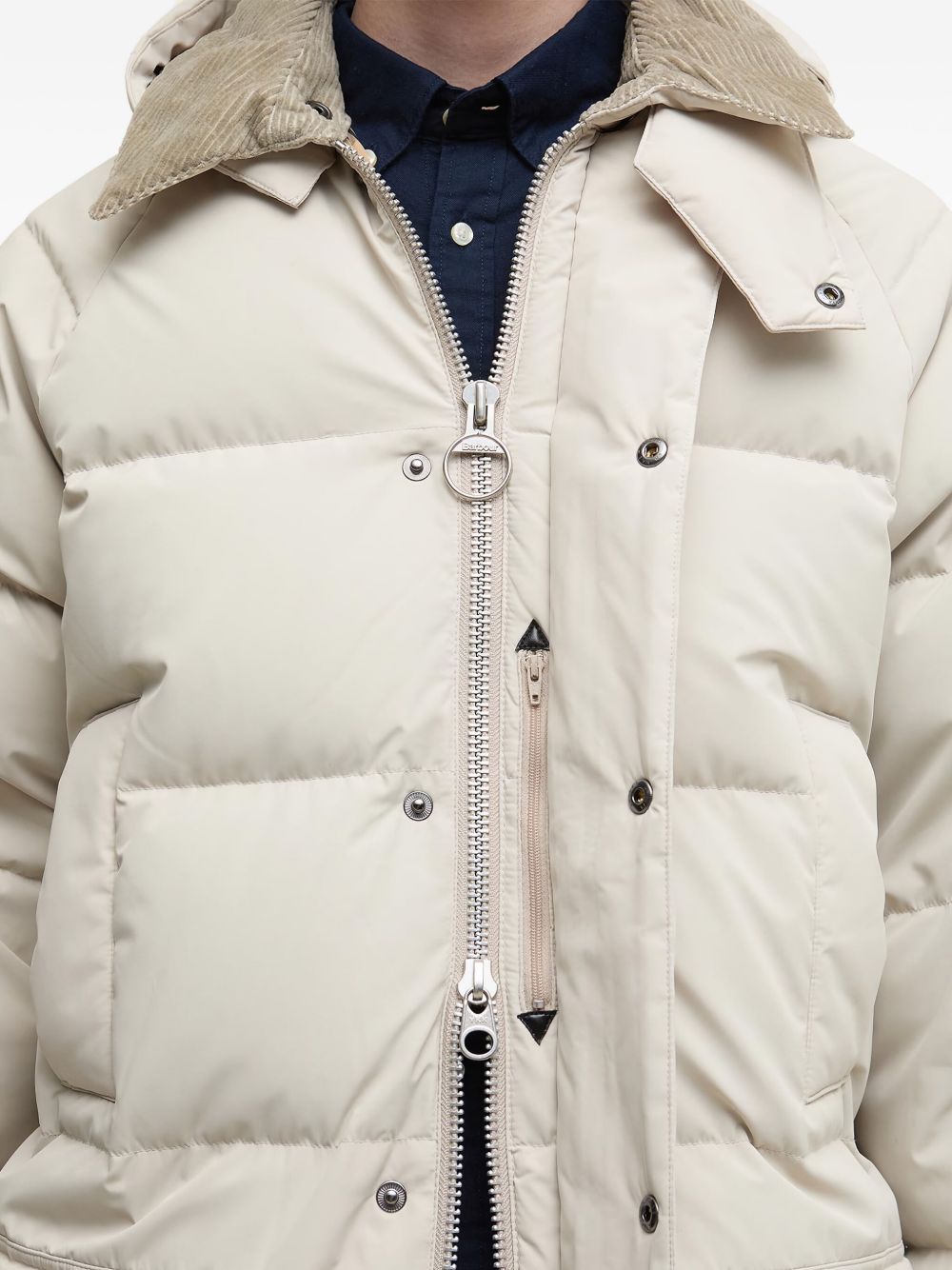 Beaufort quilted corduroy-collar jacket