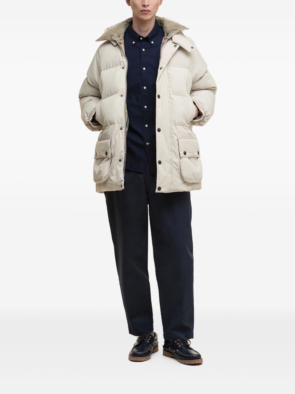 Beaufort quilted corduroy-collar jacket