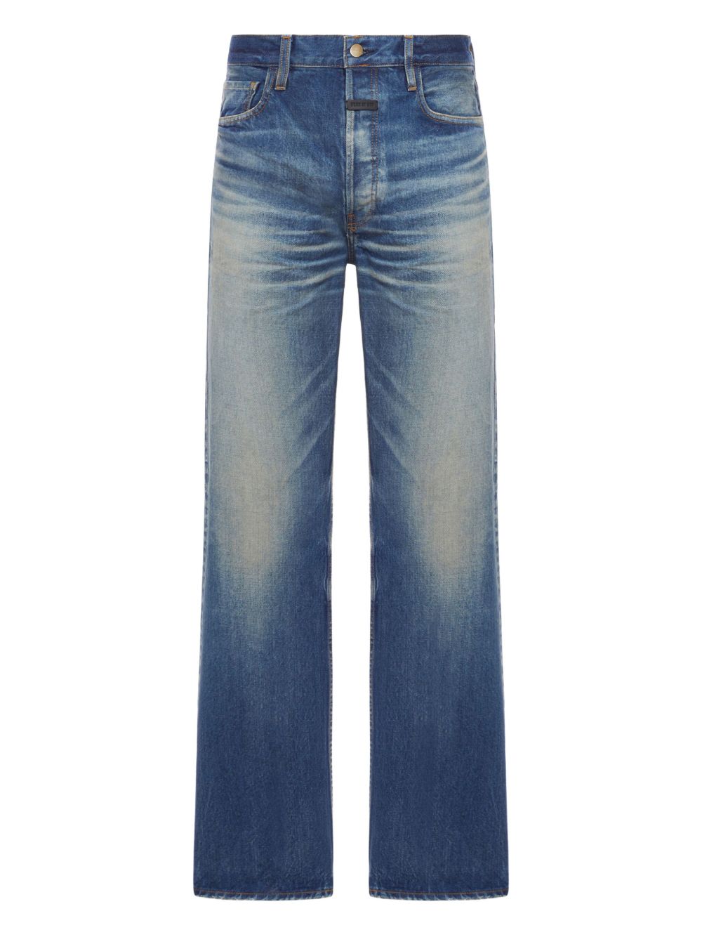 straight-leg cotton jeans