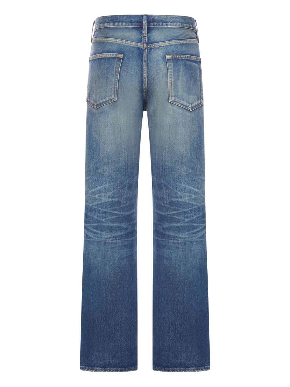 straight-leg cotton jeans