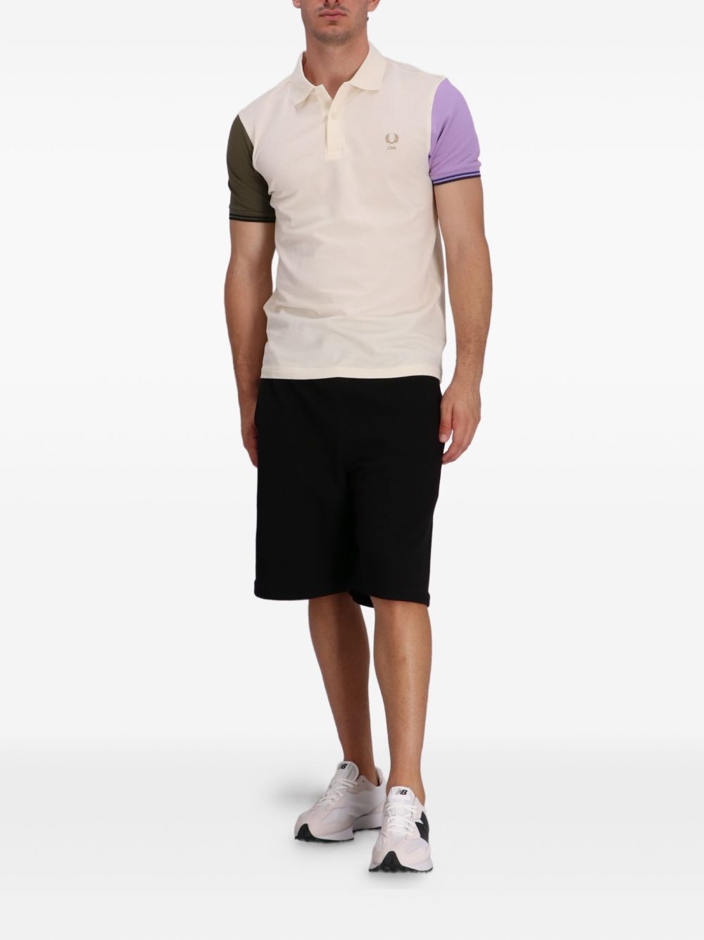 colour-block cotton polo shirt