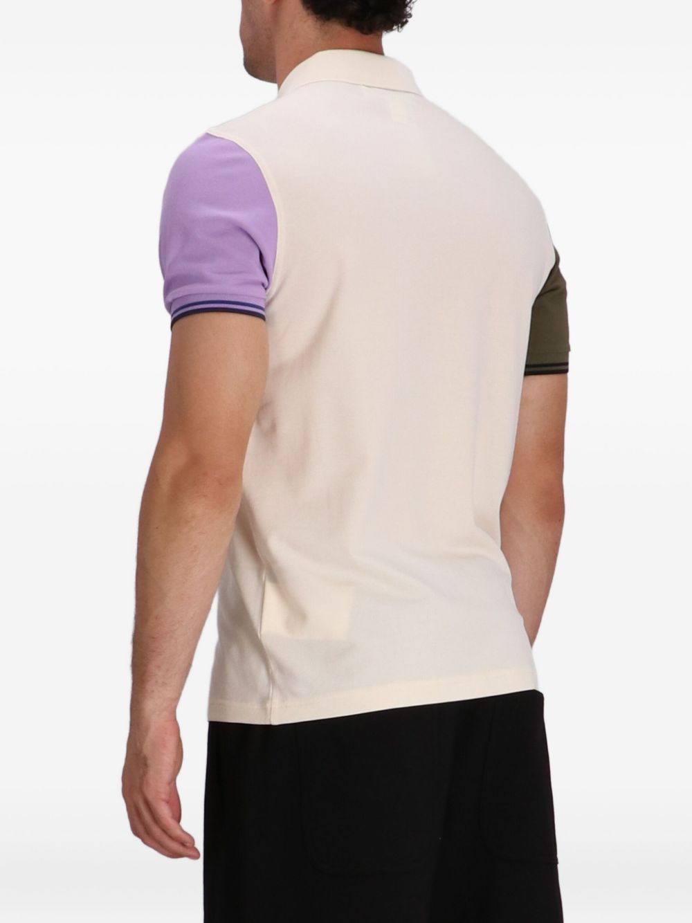 colour-block cotton polo shirt