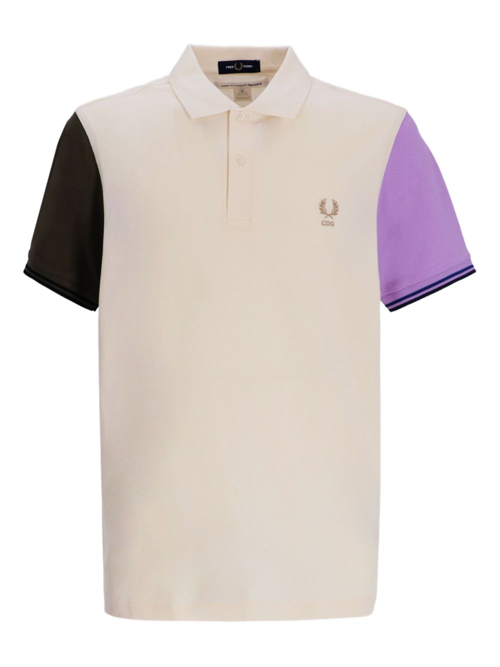 colour-block cotton polo shirt