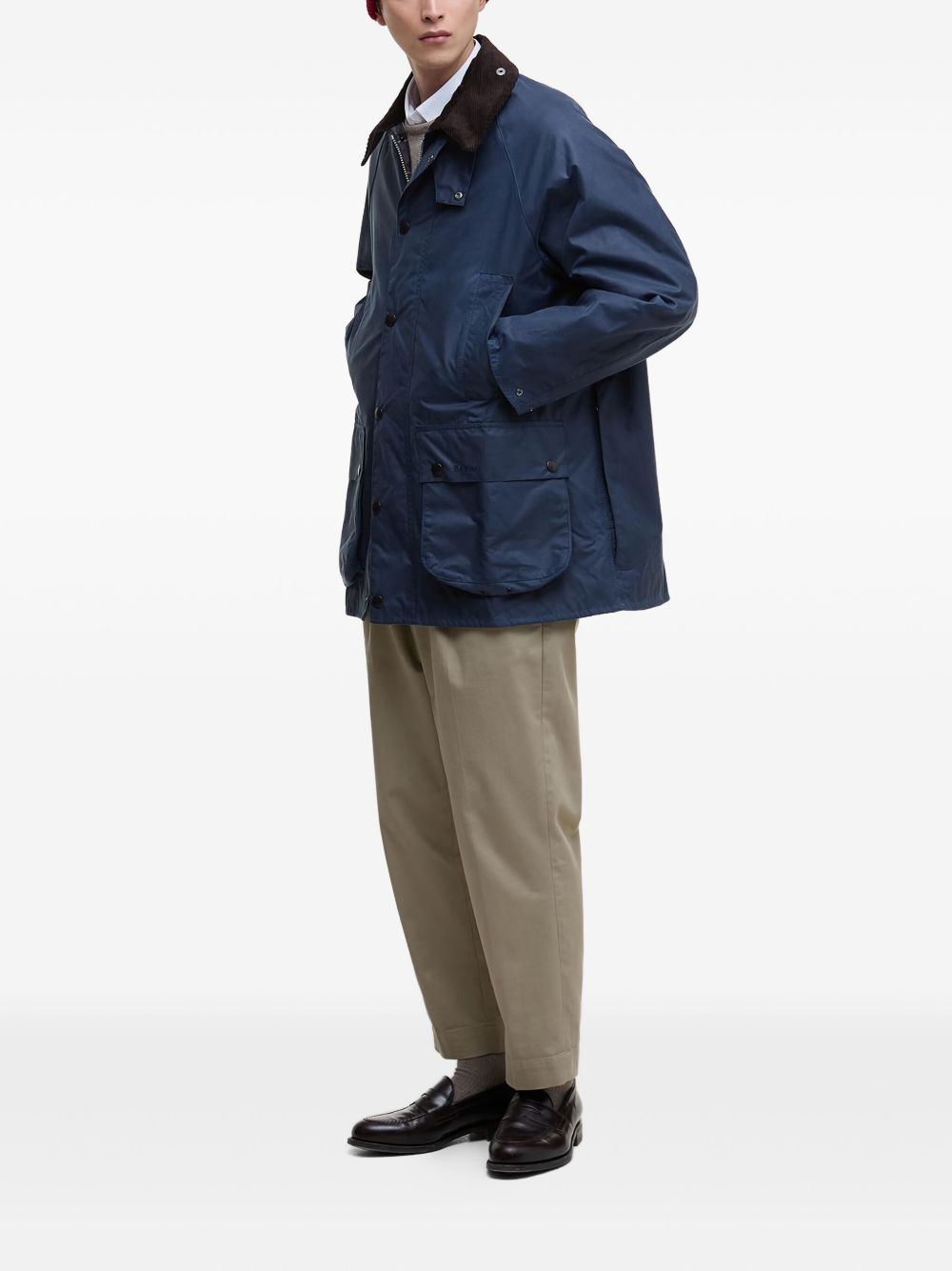 corduroy-collar cotton jacket