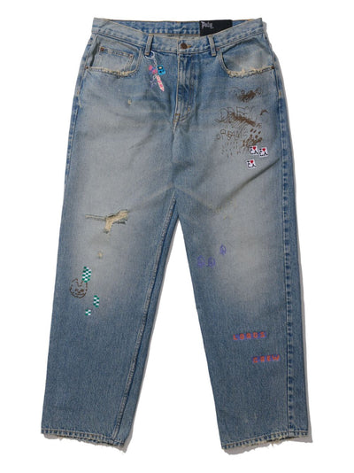 Distressed Paly Trousers