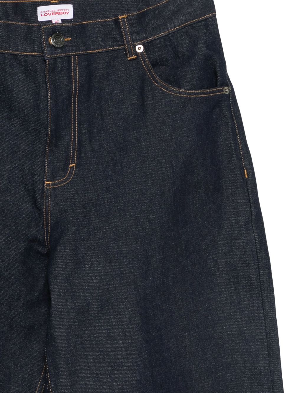 cotton wide-leg jeans