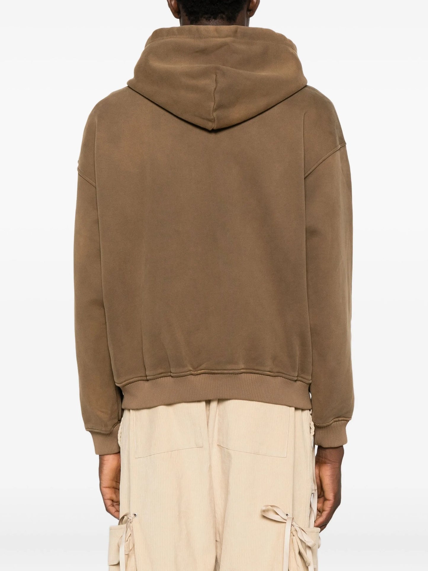 Face Appliqué Zip-up Hoodie