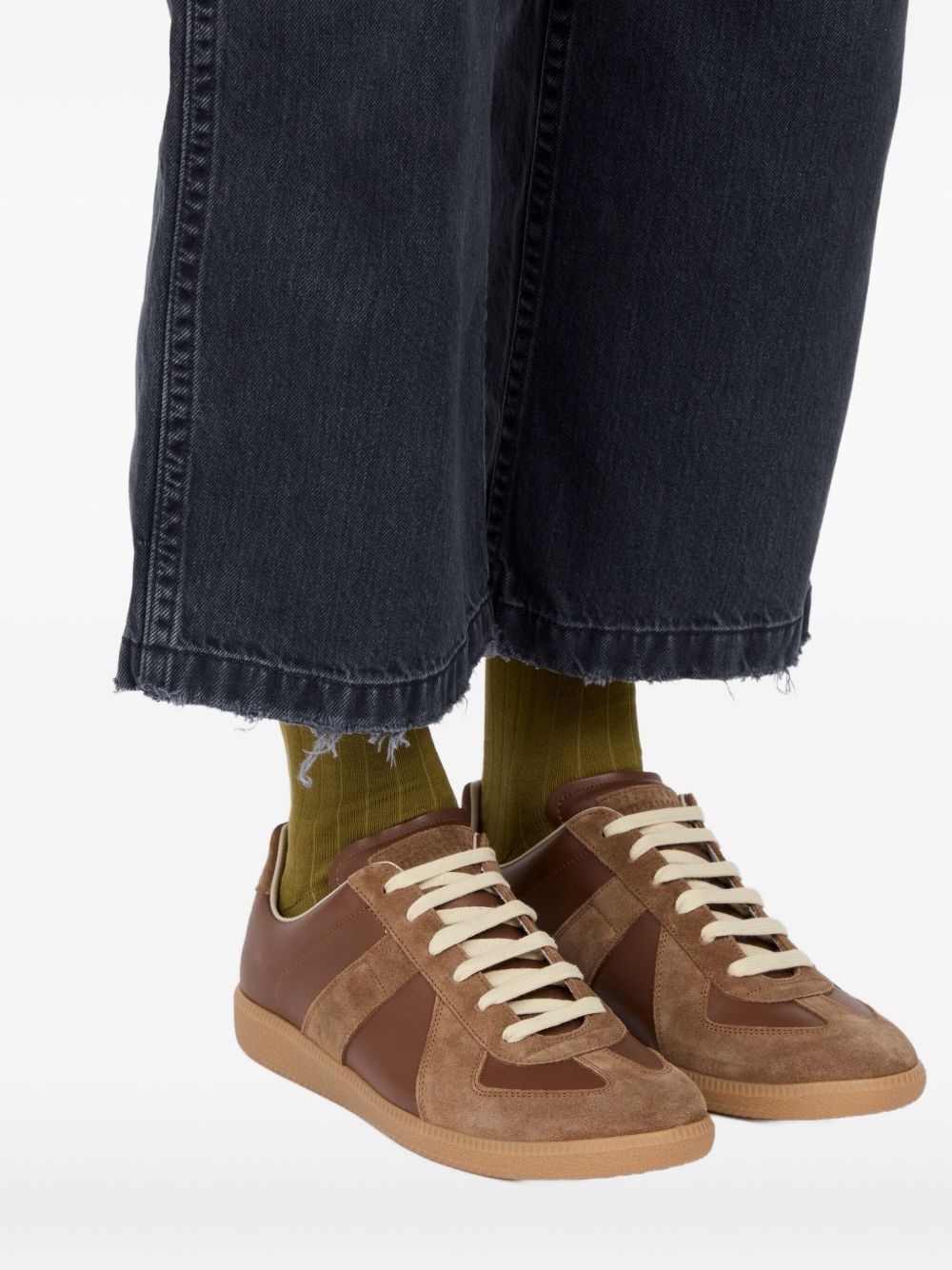 Replica leather sneakers