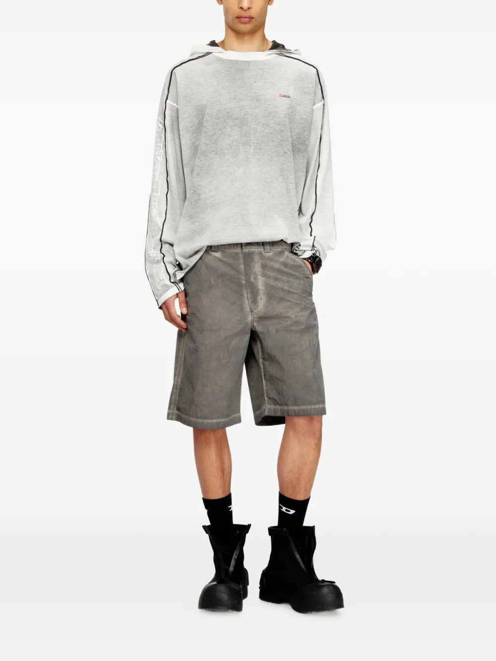 T-Riven long-sleeve hooded sweater
