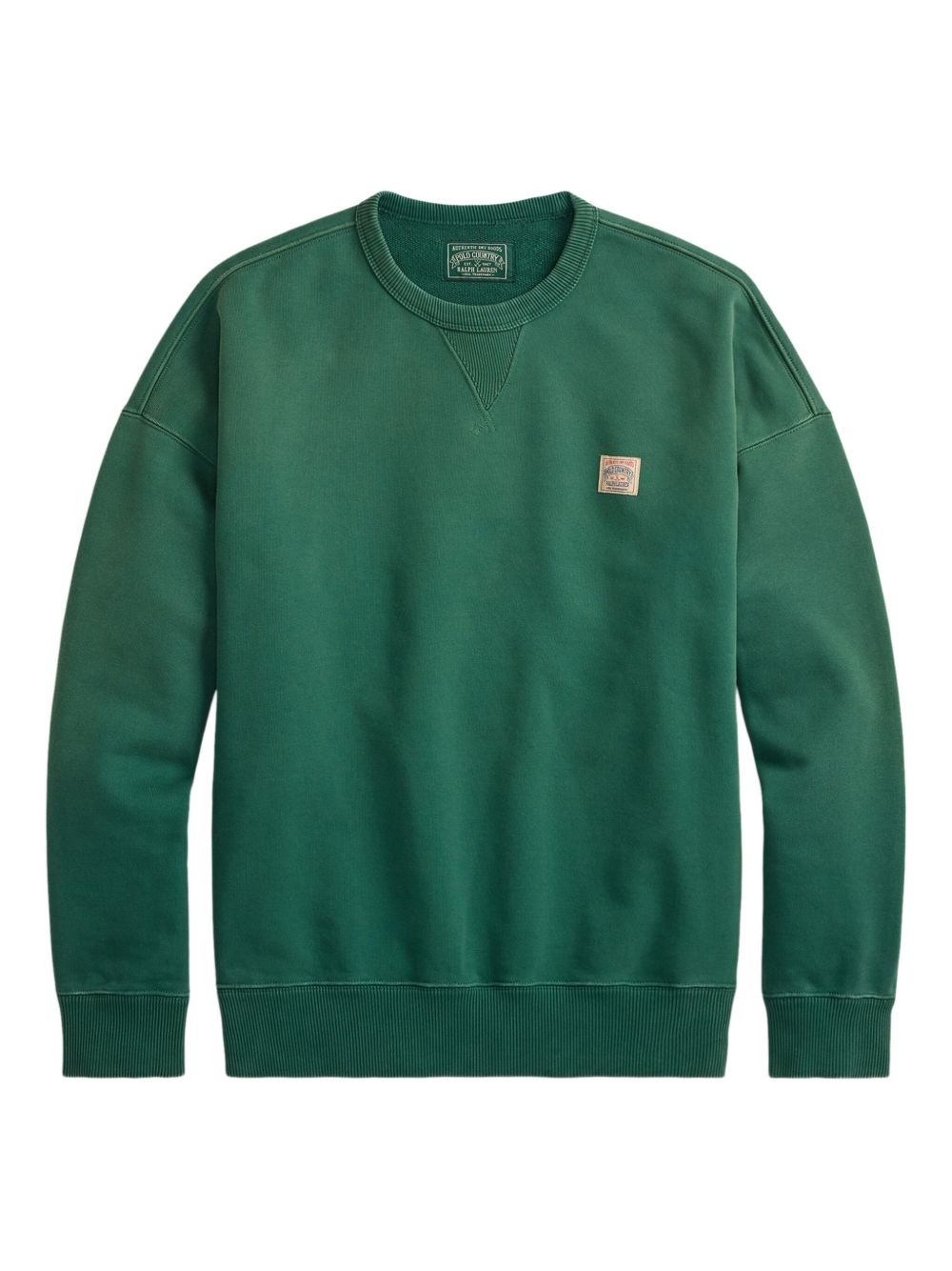 crew-neck patch sweatshirt