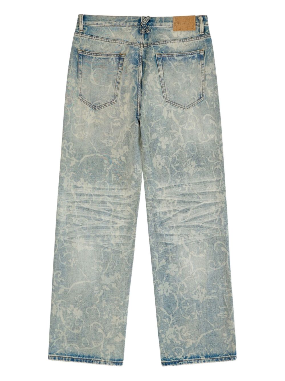 floral-pattern jeans