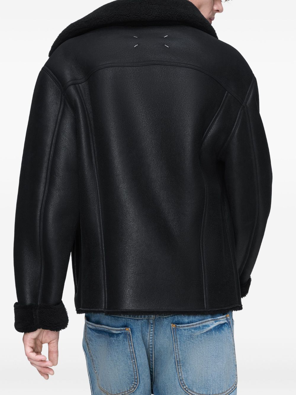 waxed shearling jacket