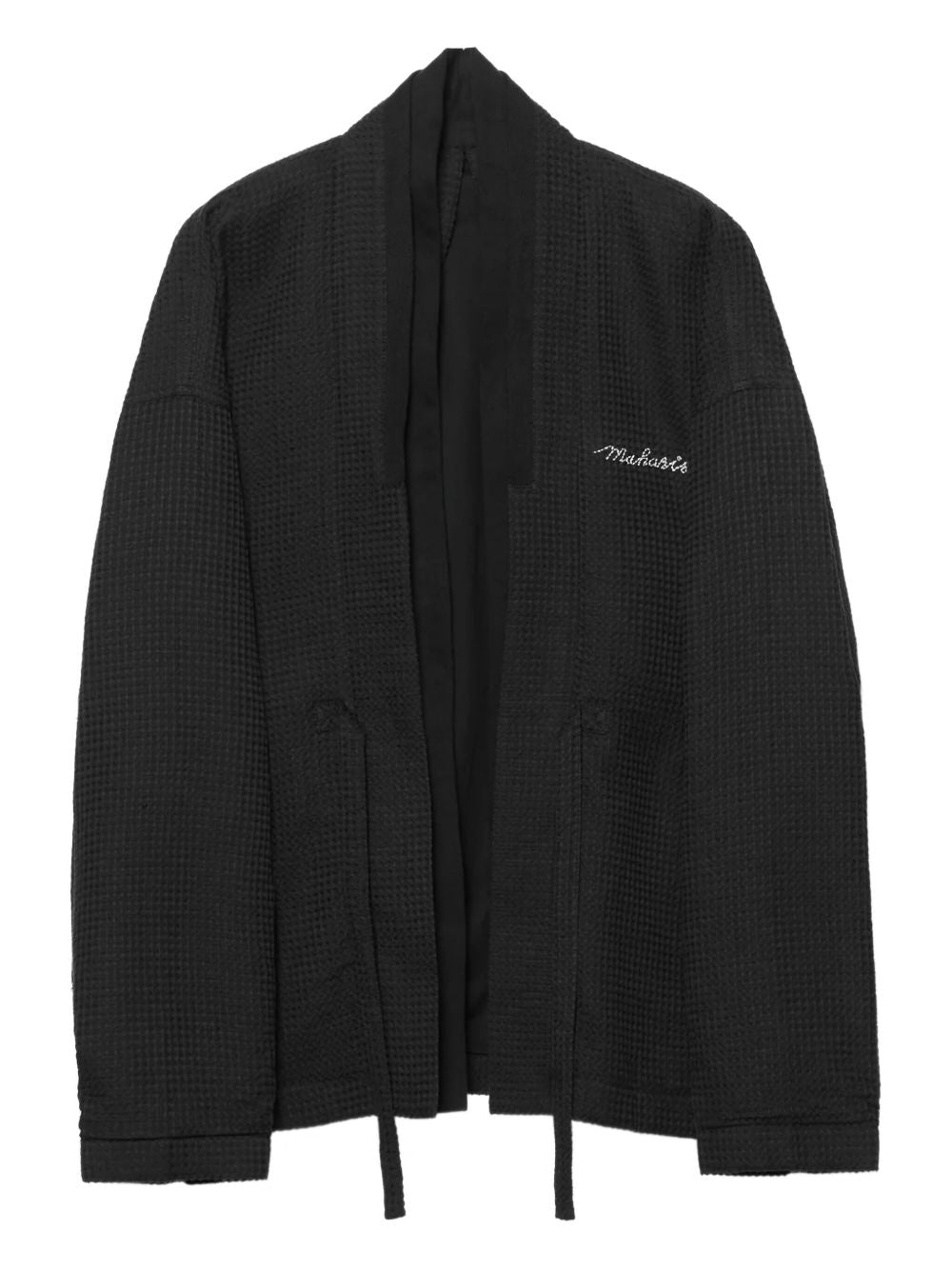 embroidered waffle jacket