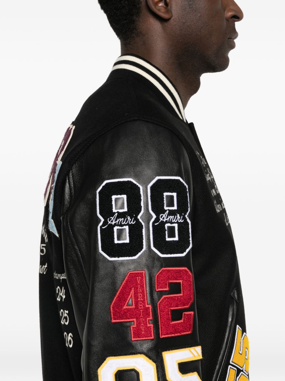 appliqué letter bomber jacket