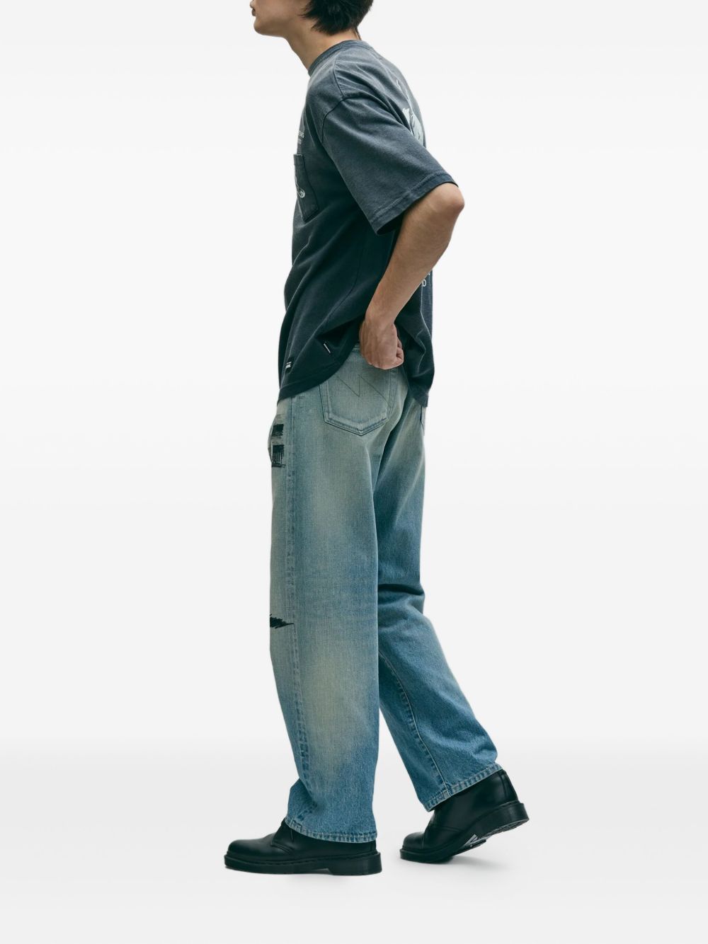 x One Of These Days printed jeans 