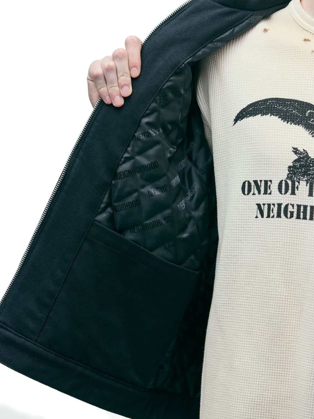 logo-detail zip-up jacket