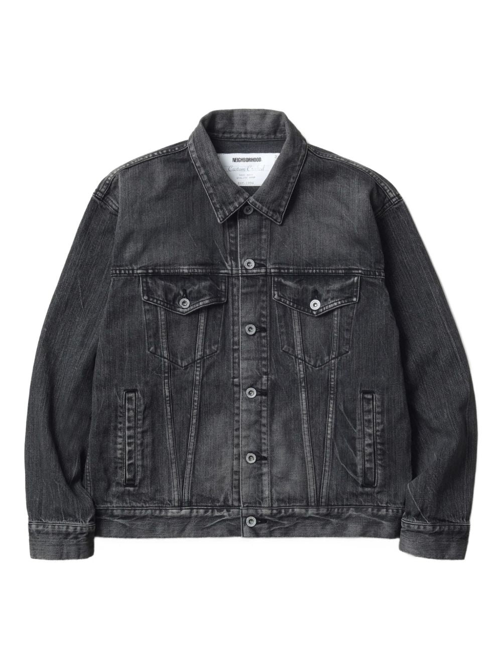 buttoned denim jacket
