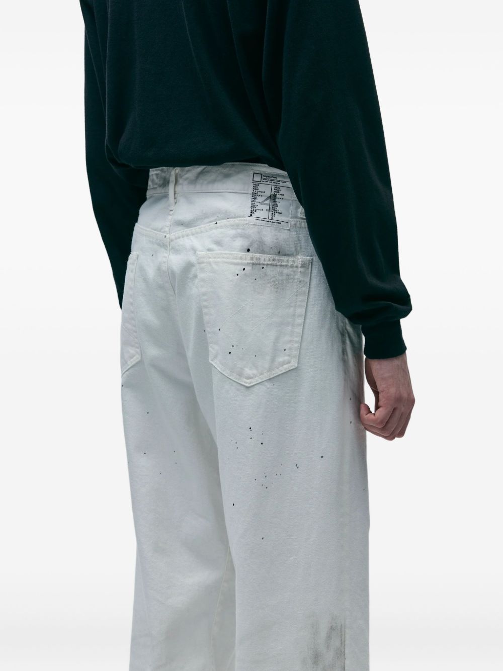 splatter-effect pants