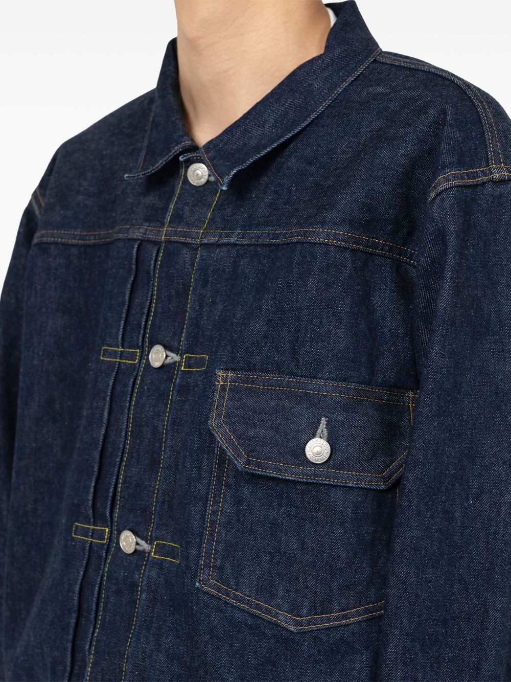 button pocket denim jacket