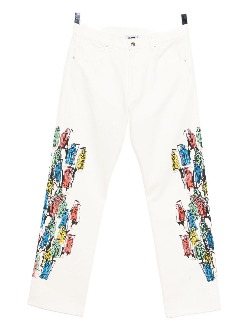 graphic-print jeans