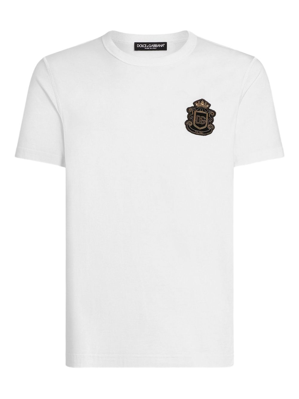 crest-appliqué T-shirt