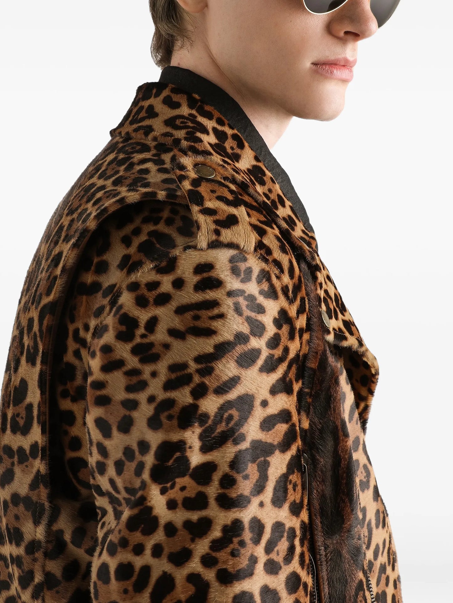 Leopard-Print Zipped Jacket