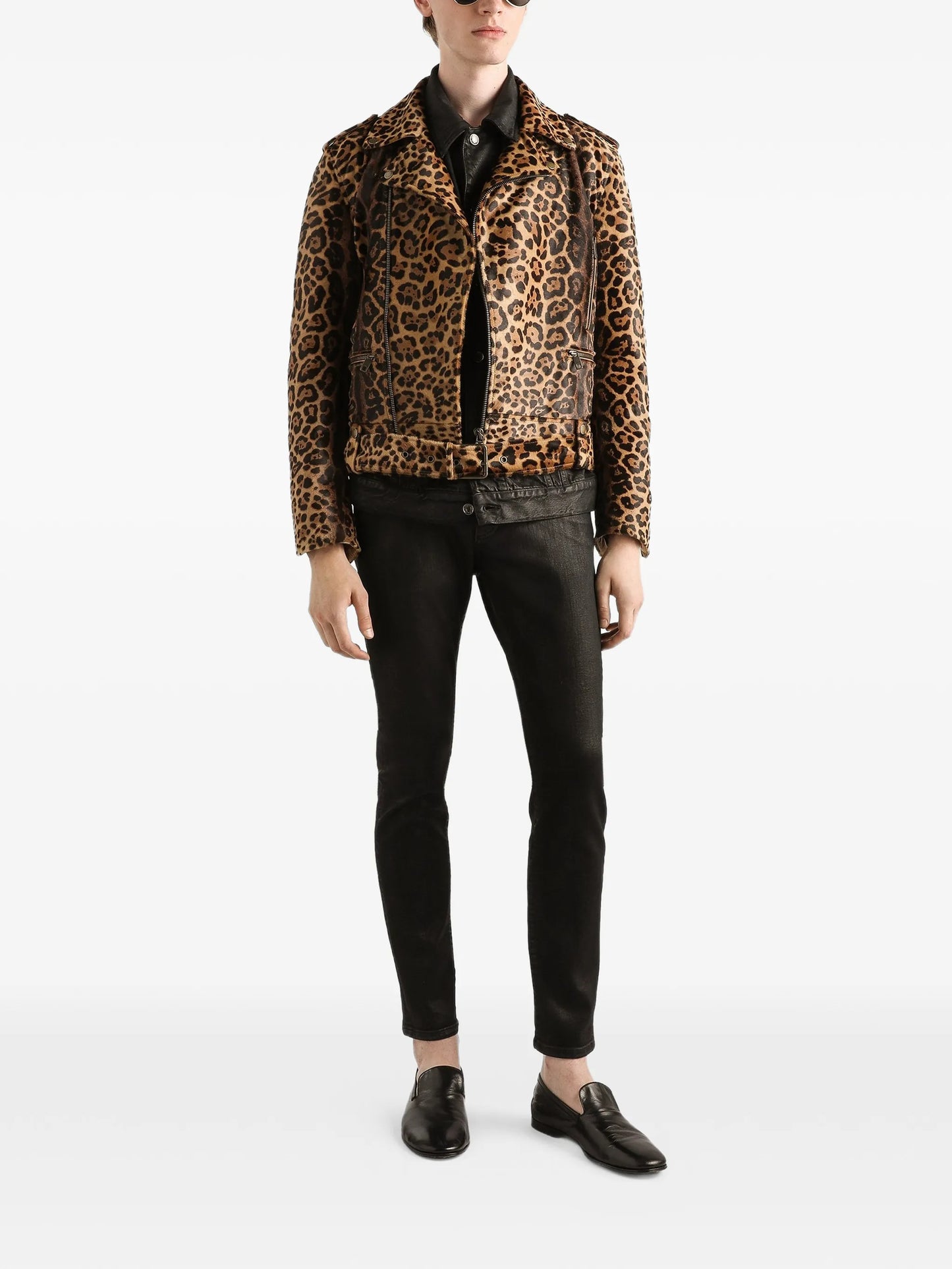 Leopard-Print Zipped Jacket