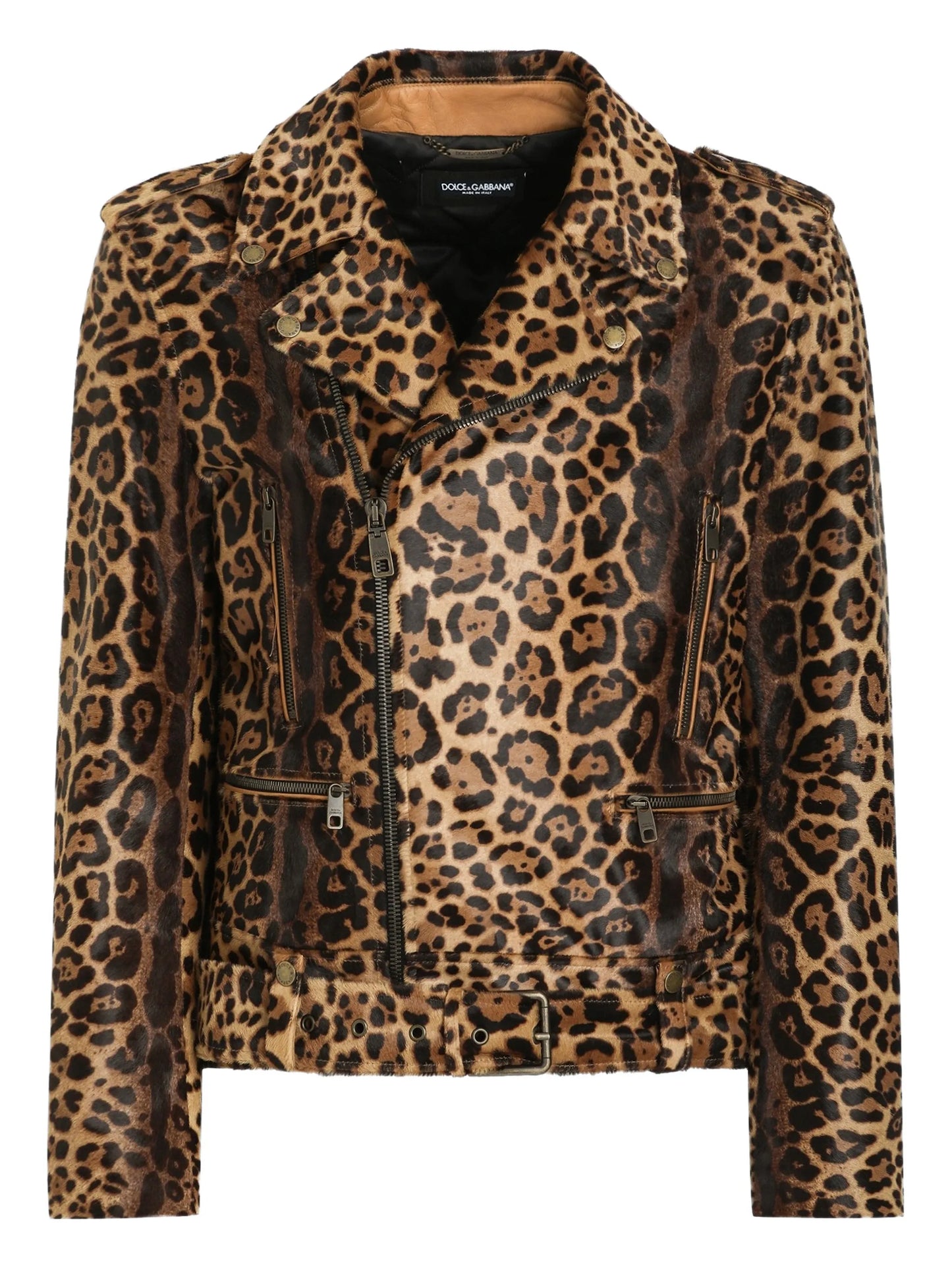 Leopard-Print Zipped Jacket