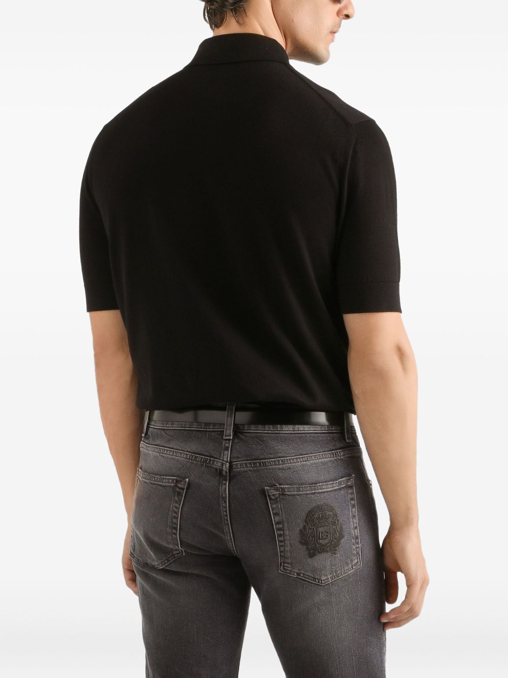 logo-appliqué polo shirt