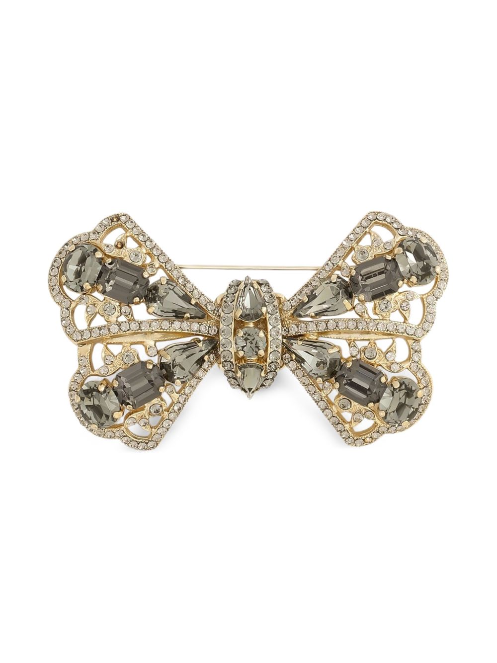 embellished bow brooch