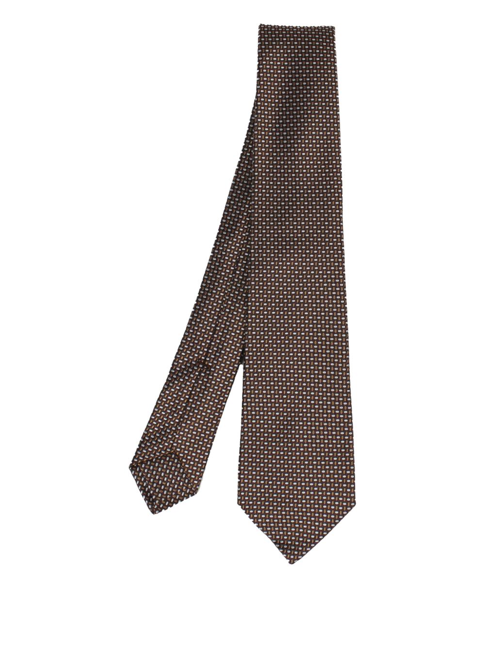 patterned silk tie