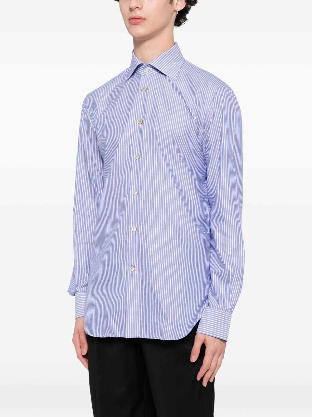 stripe-printed shirt