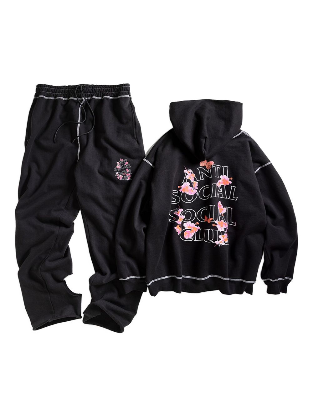 contrast-stitch track pants