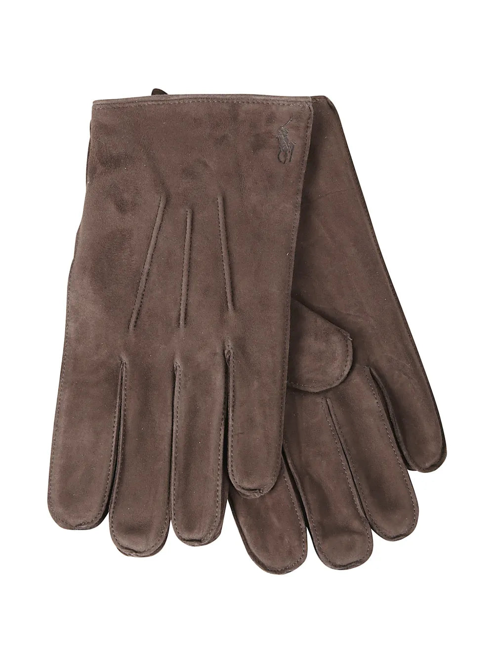 topstitch logo-print gloves