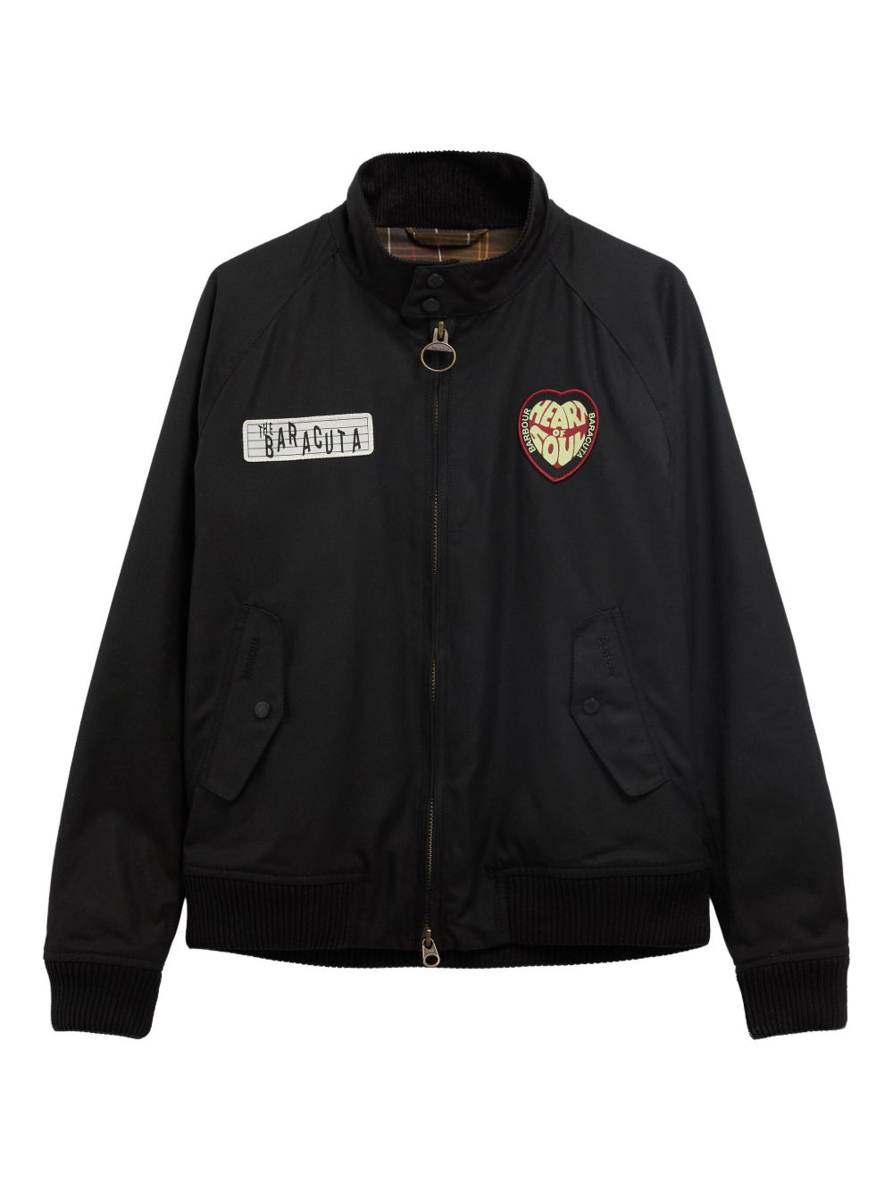 appliqué zip-up jacket