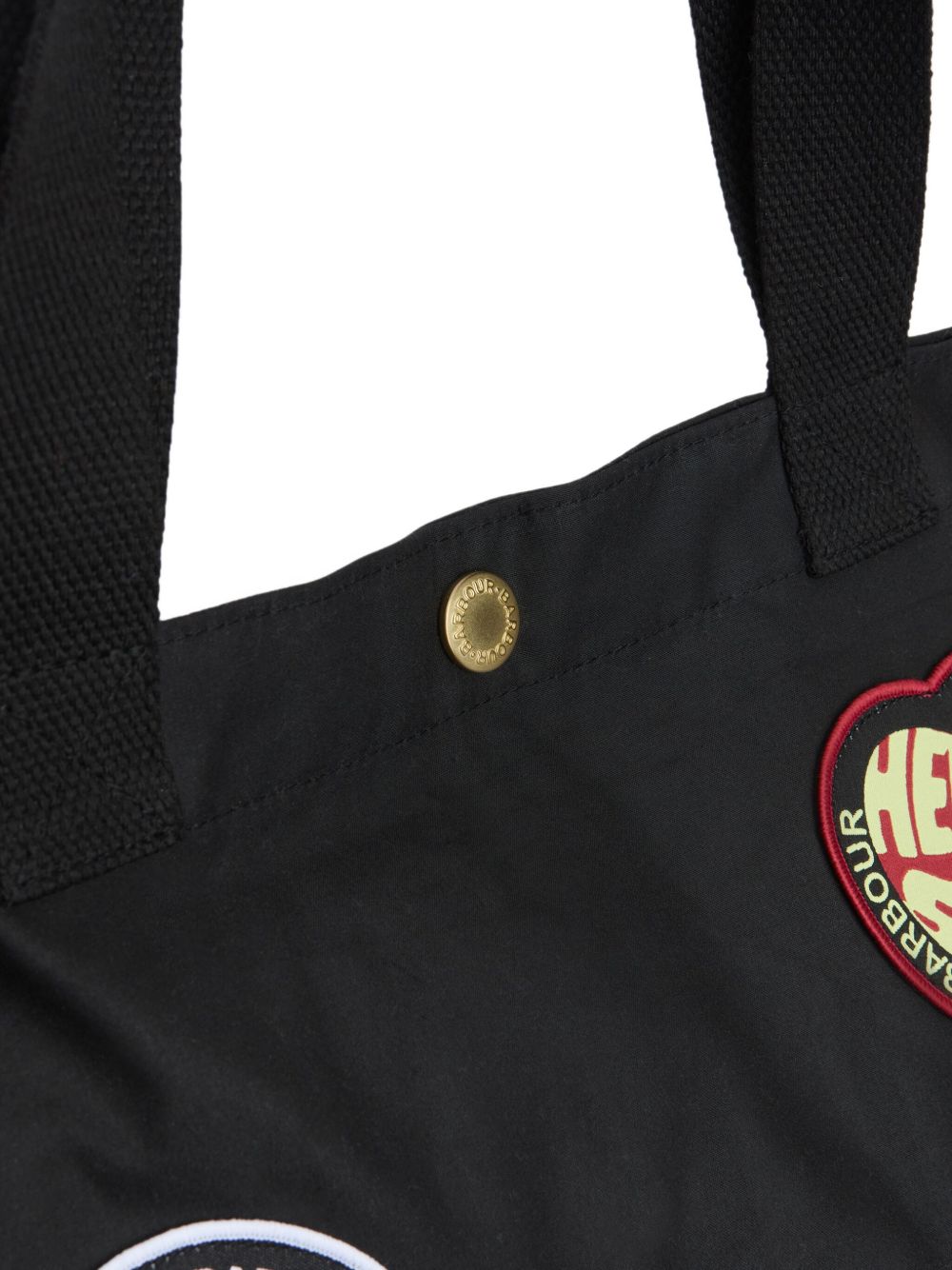 appliqués handle tote bag